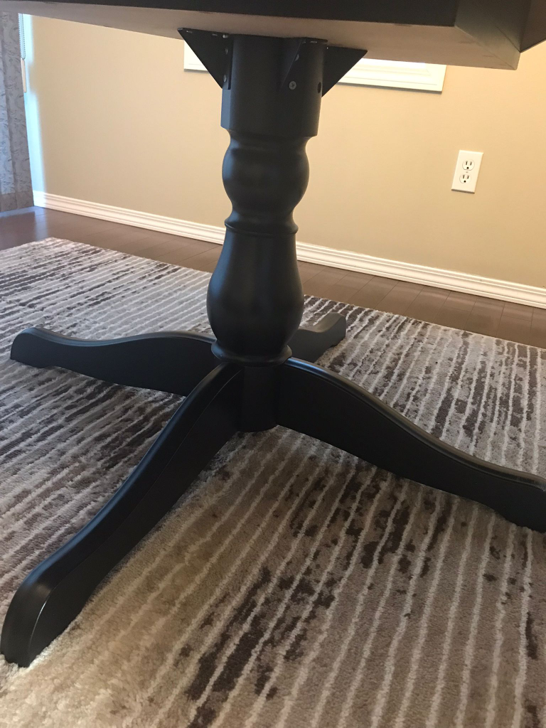 Black Oval Extendable Dining Table - photo 3