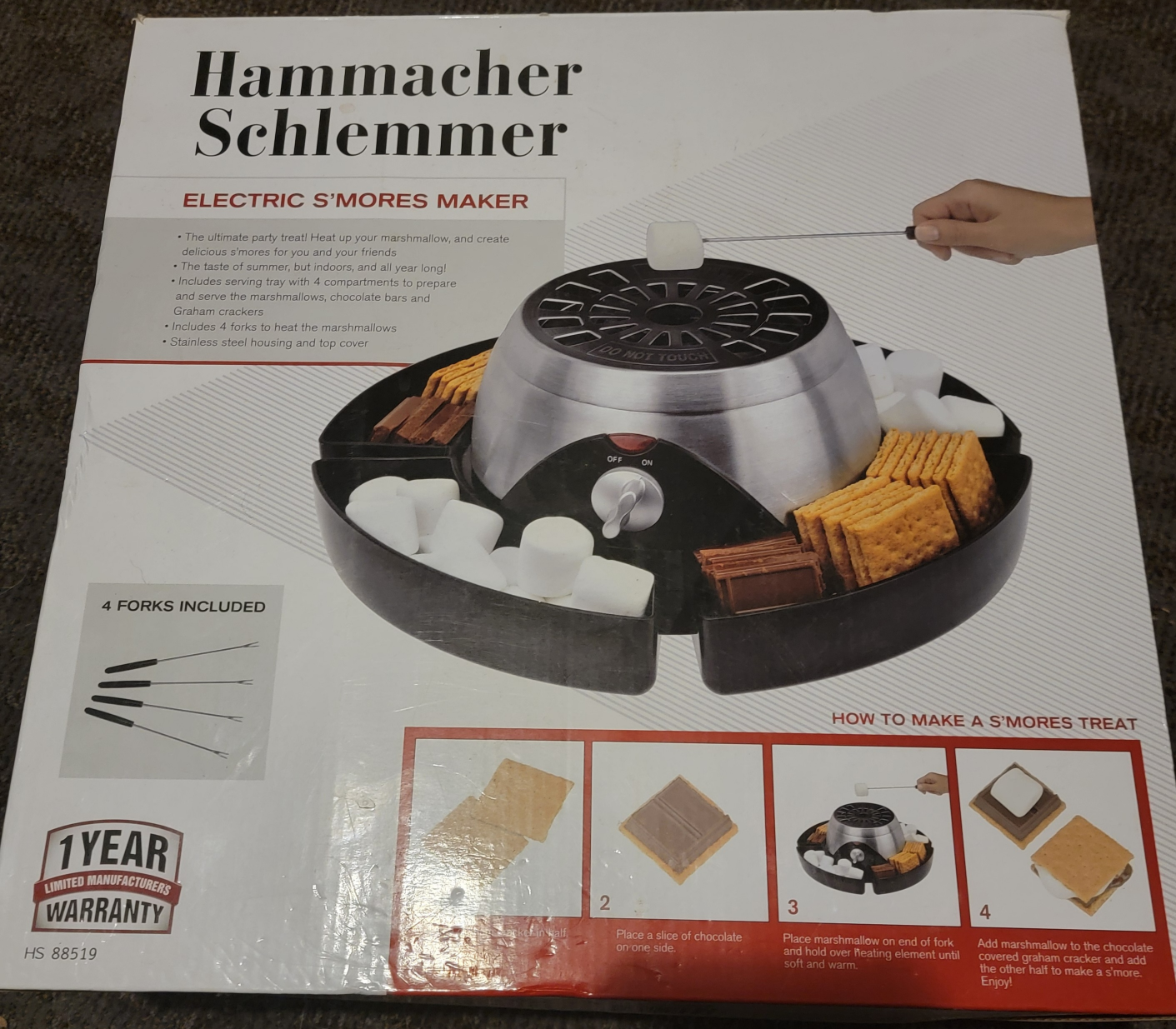 Hammacher Schlemmer Electric S'mores Maker - Brand New!