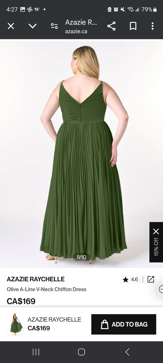 Azazie Dress Raychelle Olive - photo 2