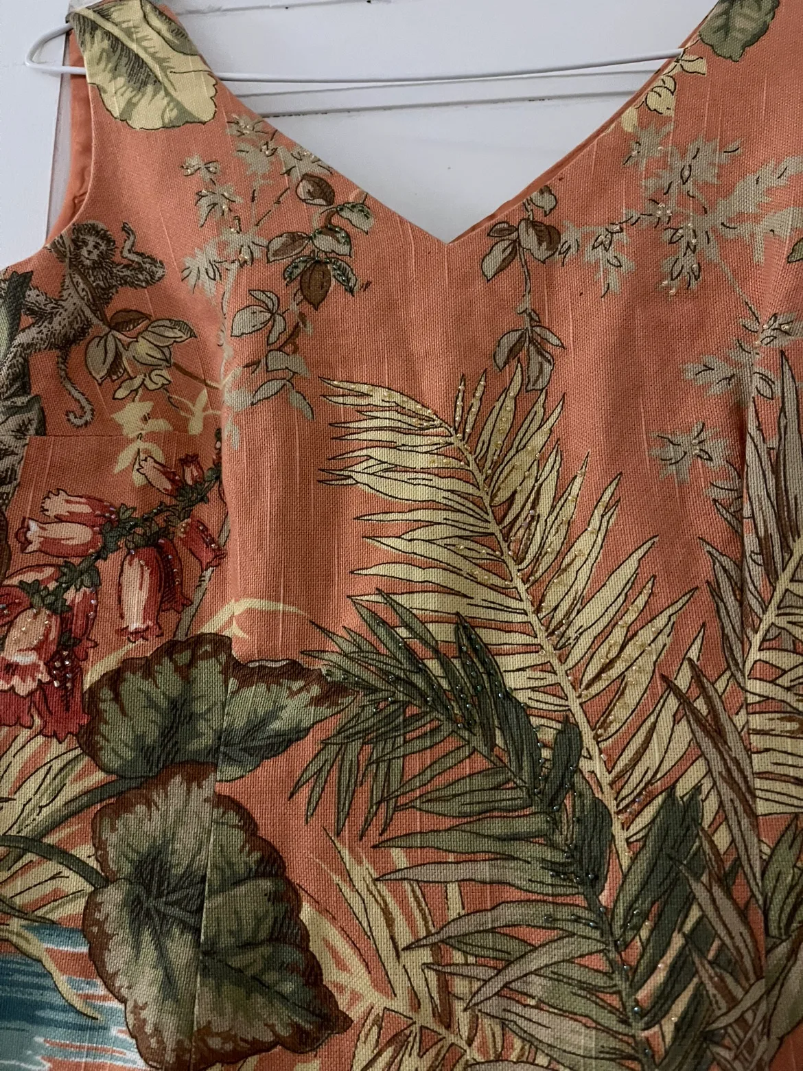 Tropical Print Sleeveless Dress image indicator(2)