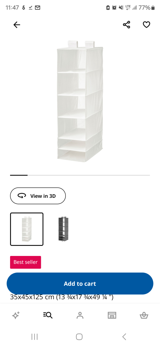 IKEA SKUBB Hanging Organiser - White - photo 4