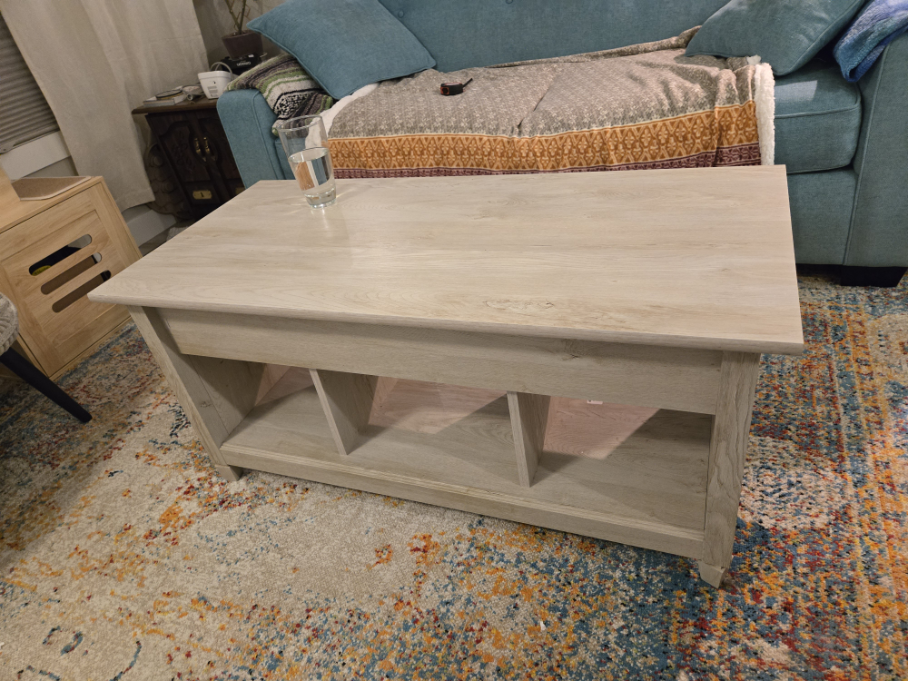 Sauder Edge Water Lift Top Coffee Table - Chalk Chestnut