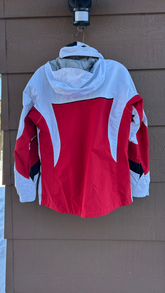 Columbia Women's Red and White Ski Jacket  Shell   Size Small - photo 4