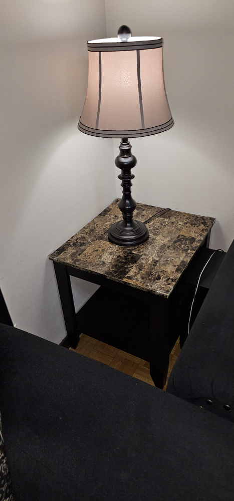 marble coffee table set + 2 table lamp - photo 3