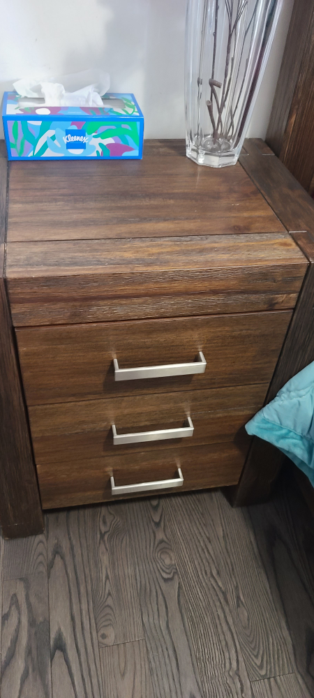 Dark Brown Wooden Bedroom Set - photo 2
