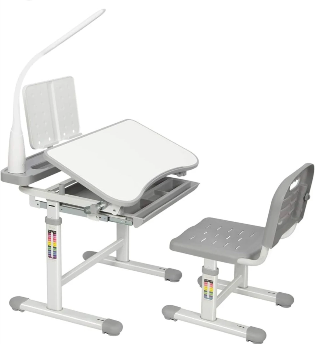 Kids Adjustable Height Study Desk and Chair Set