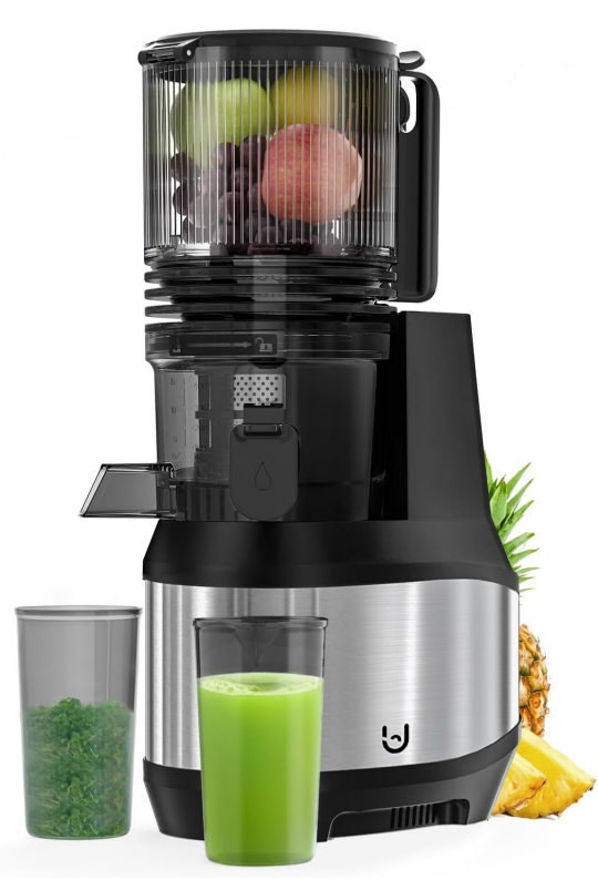 Ultraslim 350W Slow Juicer -  High Juice Yield, 6.2" Feed Chute
