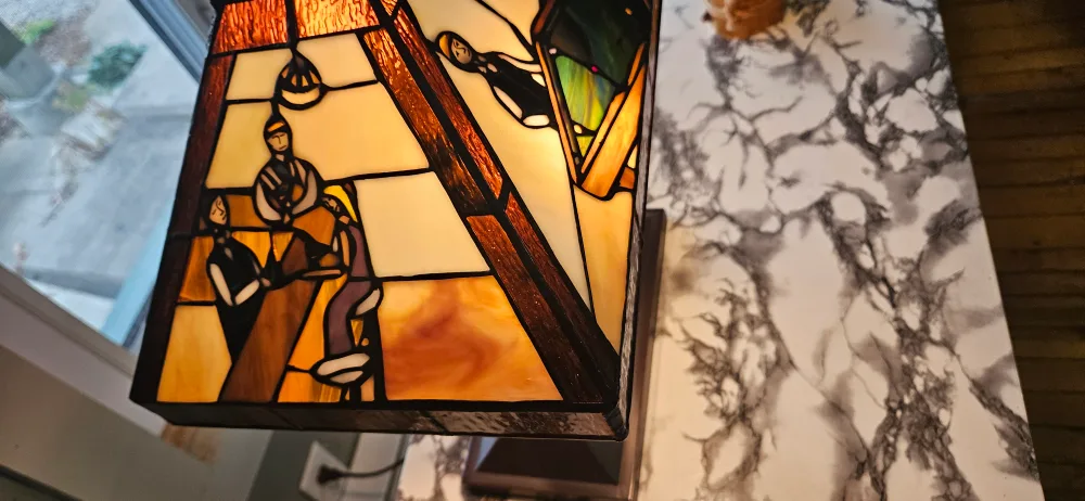 Tiffany Style Stained Glass Billiards Lamp image indicator(3)