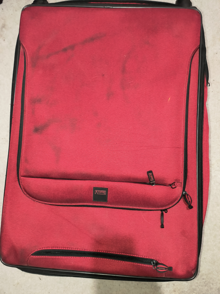 Red Samsonite Carry-On Suitcase