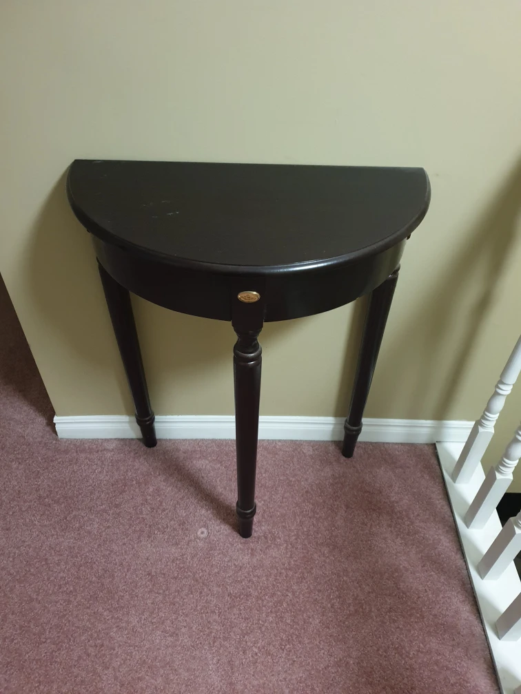Dark Brown Half-Moon Console Table🧡