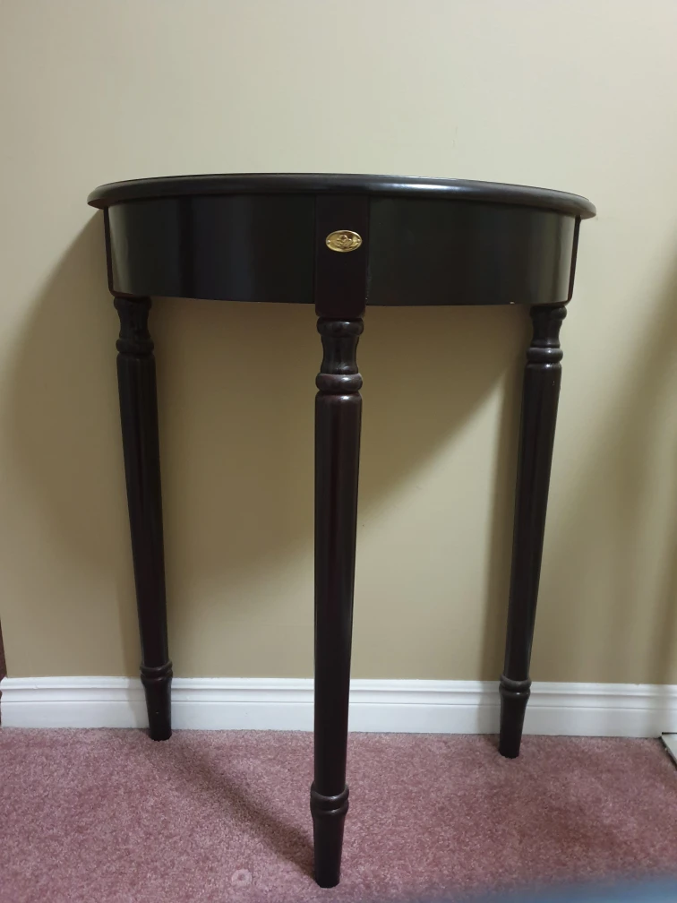 Dark Brown Half-Moon Console Table🧡 - photo 2