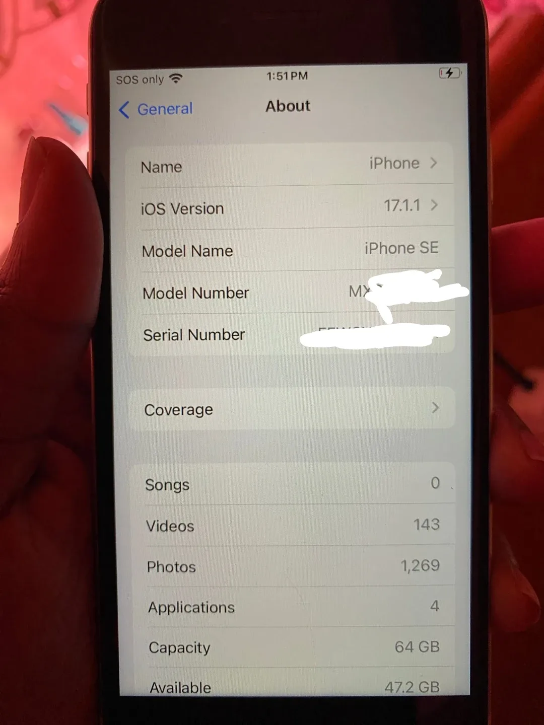 iPhone SE 64GB image indicator(3)