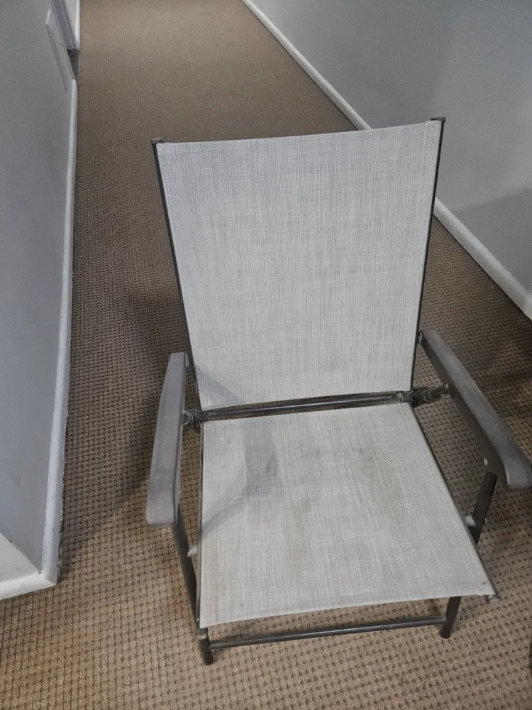 Grey Folding Sling Chair image indicator(2)