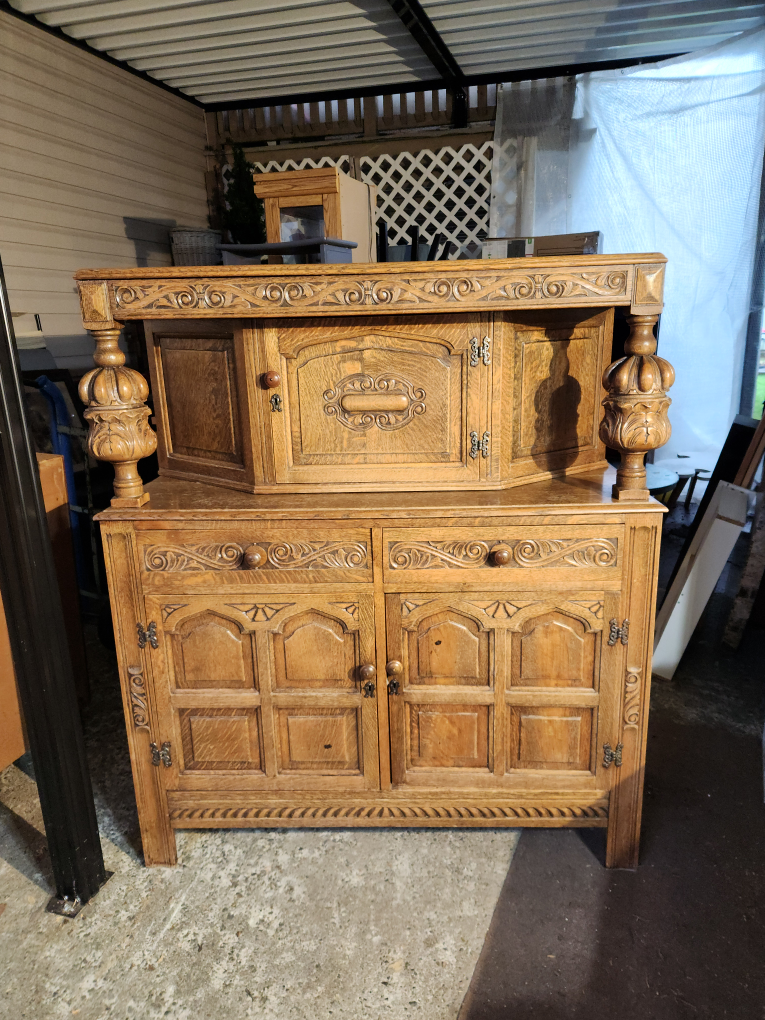 Antique Oak Corner Cupboard - photo 3