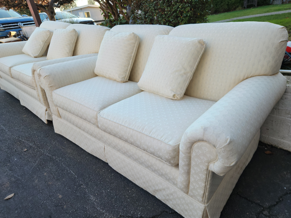 Vintage Off-White Sofa Set - photo 2