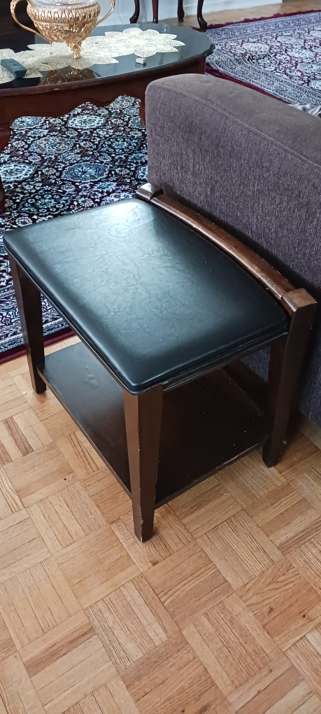 Black Leatherette side tables $30 each