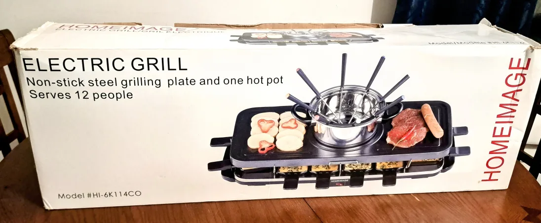 HomeImage Hot Pot Electric Grill & Fondue Set - 12 Servings image indicator(4)
