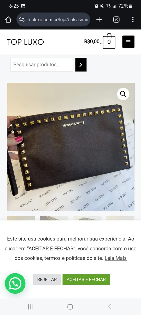 Michael Kors Selma Studded Zip Clutch image indicator(9)