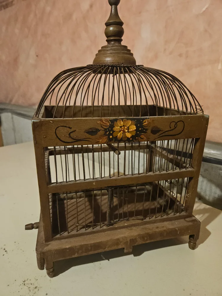 Antique Wooden Birdcage image indicator(2)