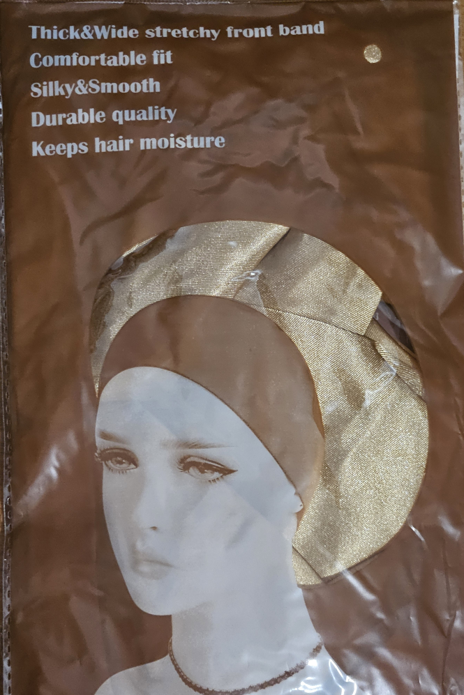 Gold Satin Bonnet - Keeps Hair Moisturized