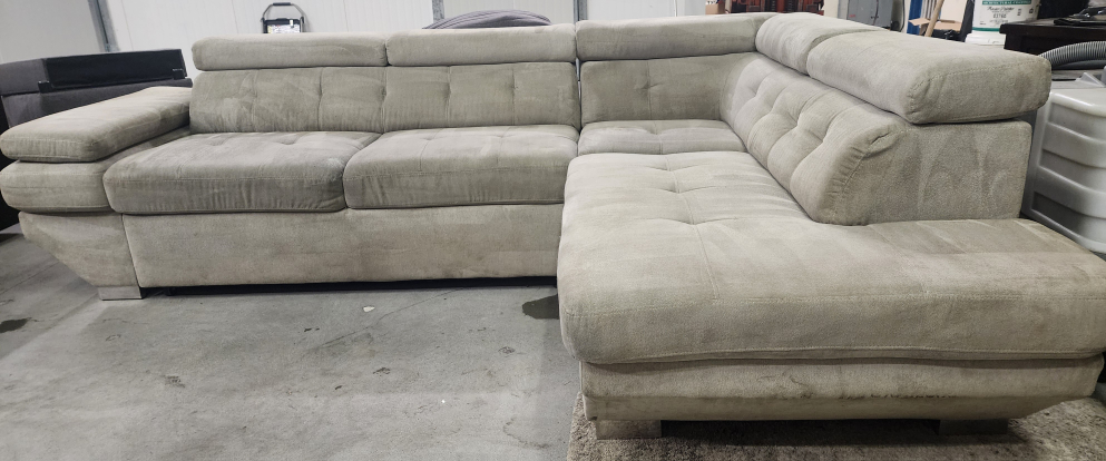 BEIGE SOFA WITH BED,STORAGE AND 2 USB PORTS.FREE DELIVERY!!!