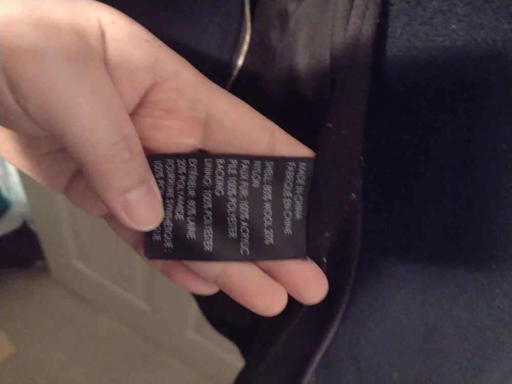 Club Monaco Wool coat zipper type small Black image indicator(4)