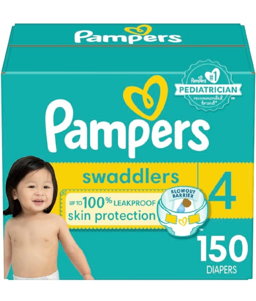 Pampers Swaddlers Size 4 Diapers - 150 Count