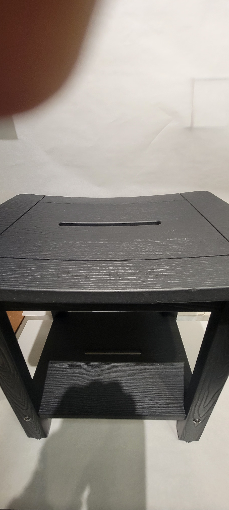 Black Shower Bench with Shelf 🏈 - photo 4