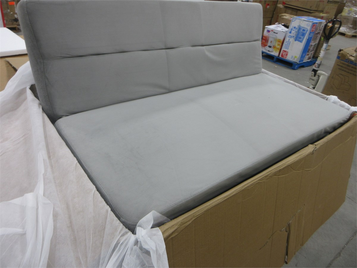 Bran New Grey Velvet Futon Sofa Bed - photo 4