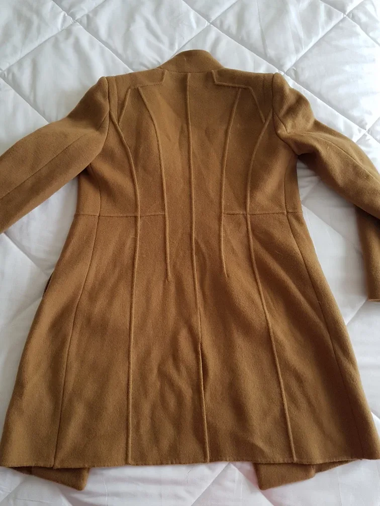 Romantic Purple Room Camel Wool Coat image indicator(3)