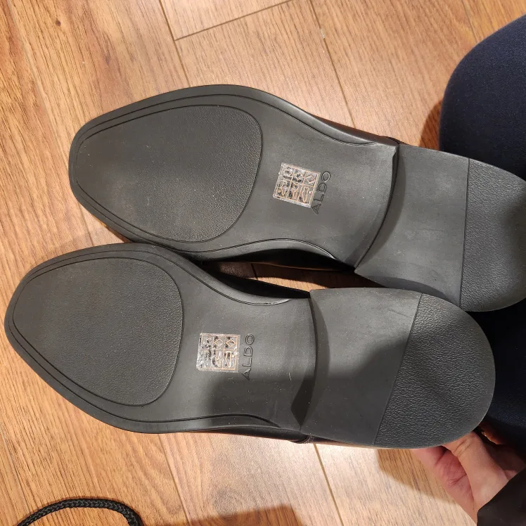 Aldo Black Leather Dress Shoes Size 10 image indicator(3)