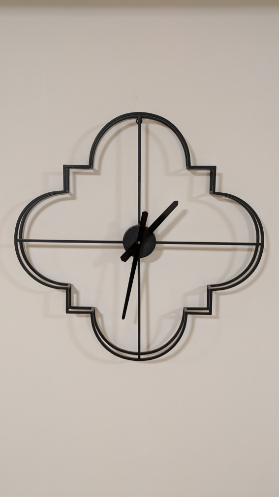 Black Metal Wall Clock