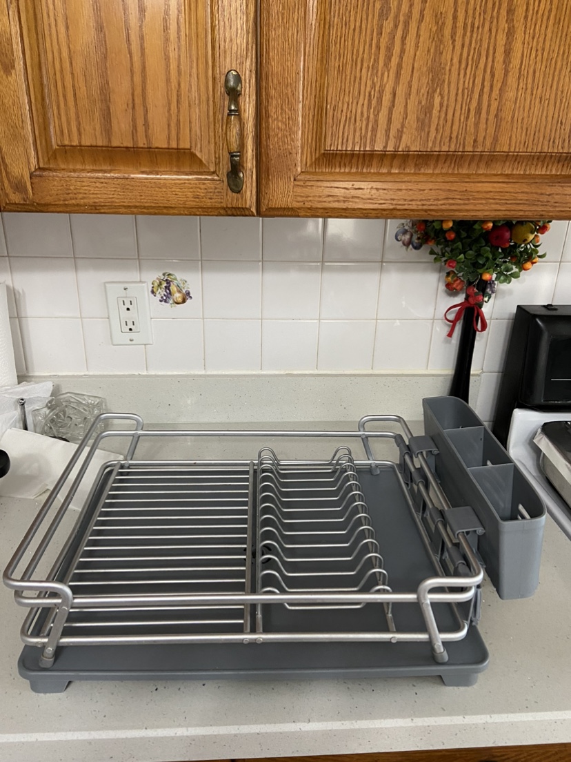 Dish Drying Rack with Drainboard