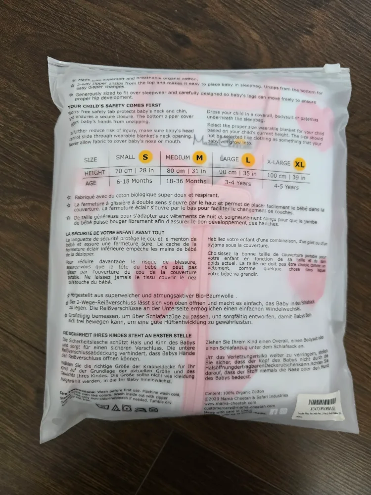 [BRAND NEW] Toddler Sleep Sack with Feet 3T-4T - Organic Cotton image indicator(5)