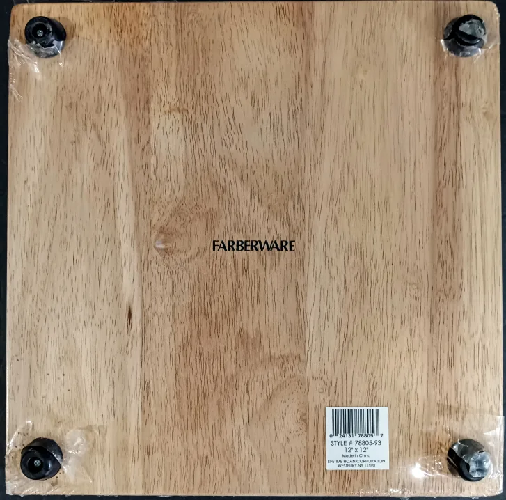 Farberware Hardwood Cutting Board With Feet (Brand New) image indicator(2)
