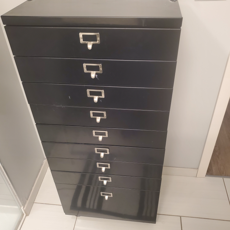 Black Metal 10-Drawer Cabinet - photo 3
