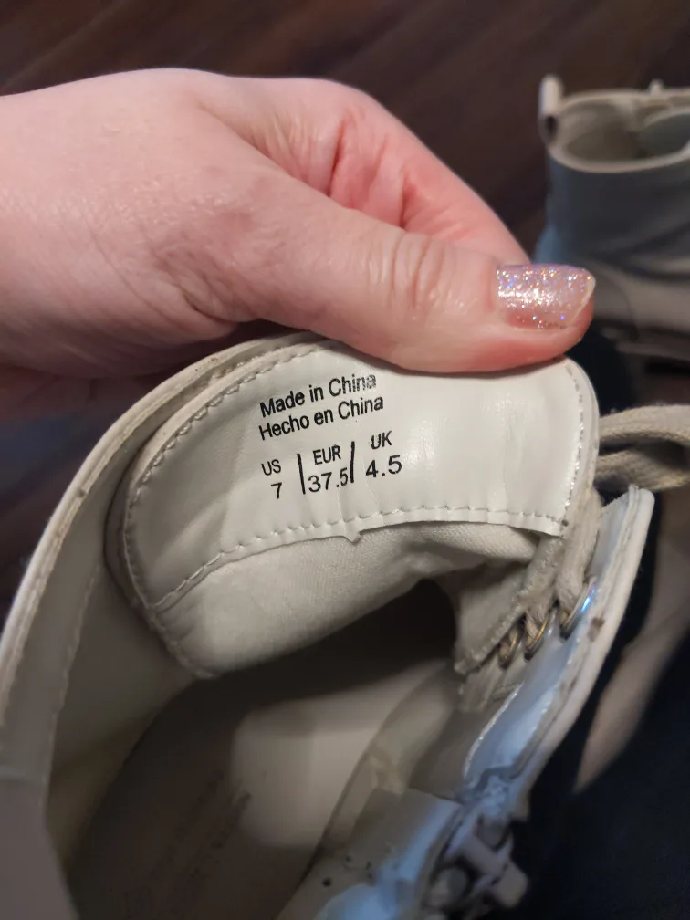 Cream Combat Moto Boots image indicator(4)