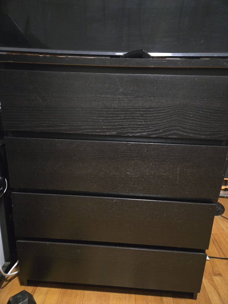IKEA MALM 4-Drawer Chest Black-Brown - photo 4