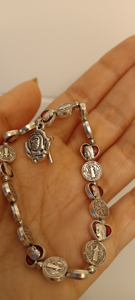 stretch Bracelet with the Virgin Mary and Jesus Christ - photo 3