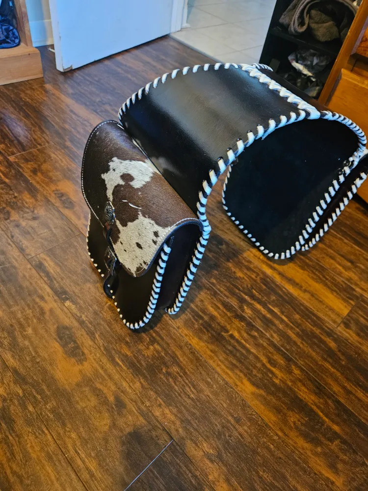 Manaal Enterprises Handmade Hair-onGenuine Cowhide Fancy Eques image indicator(3)