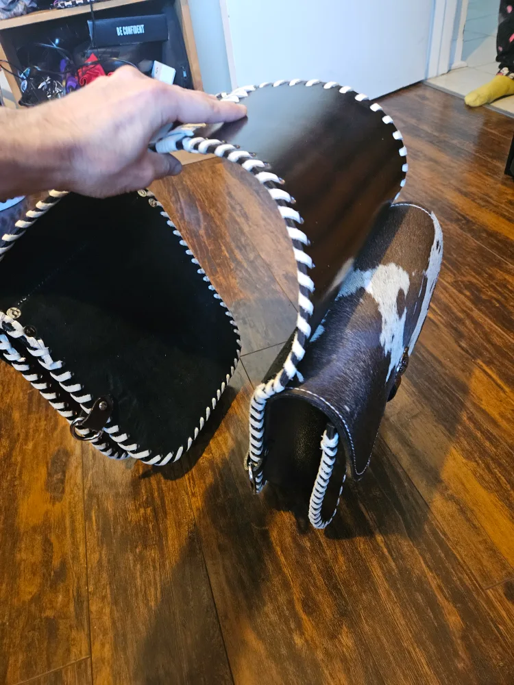 Manaal Enterprises Handmade Hair-onGenuine Cowhide Fancy Eques image indicator(7)