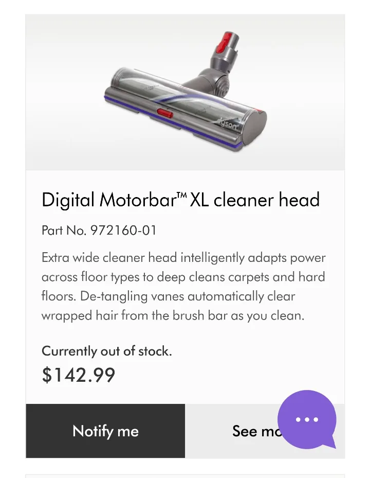 Dyson V11 Outsized XL Motorhead. image indicator(3)