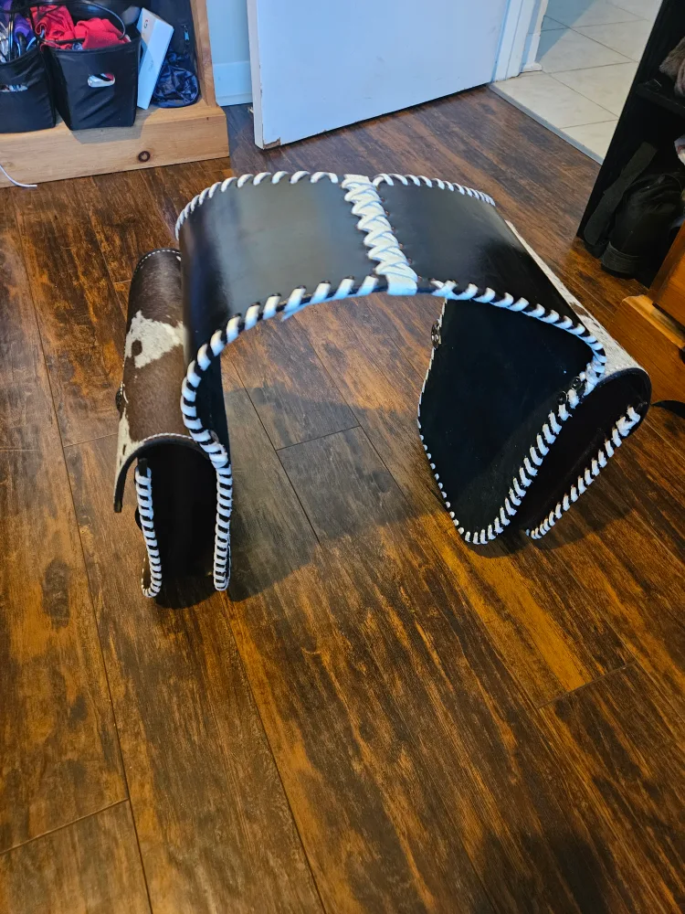 Manaal Enterprises Handmade Hair-onGenuine Cowhide Fancy Eques image indicator(4)