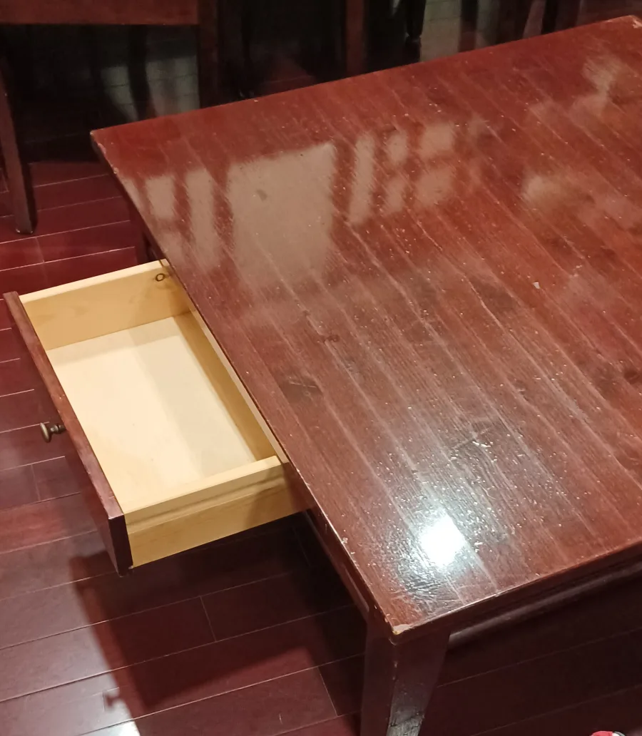 Dark Brown Wooden Coffee Table with Drawer image indicator(2)