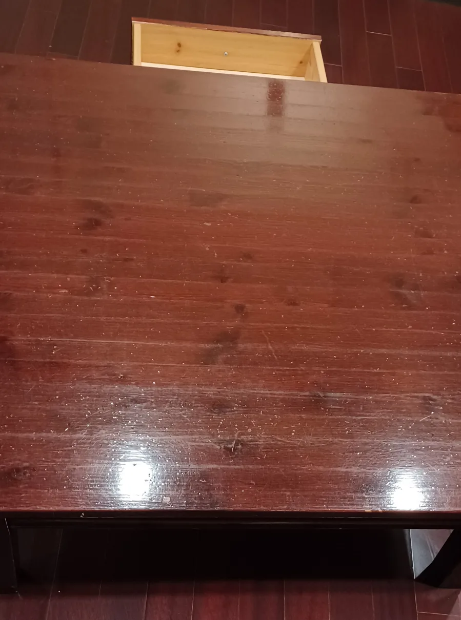 Dark Brown Wooden Coffee Table with Drawer image indicator(6)