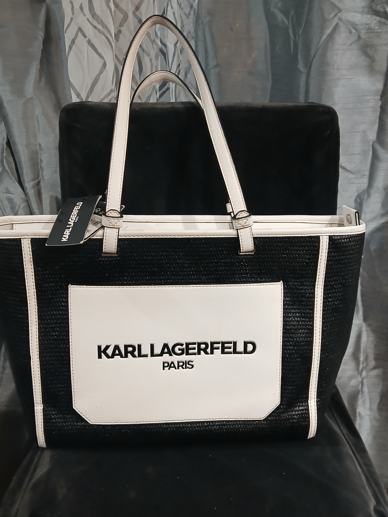 Karl Lagerfeld Paris Black and White Tote Bag - photo 2