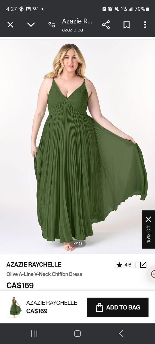 Azazie Dress Raychelle Olive - photo 3