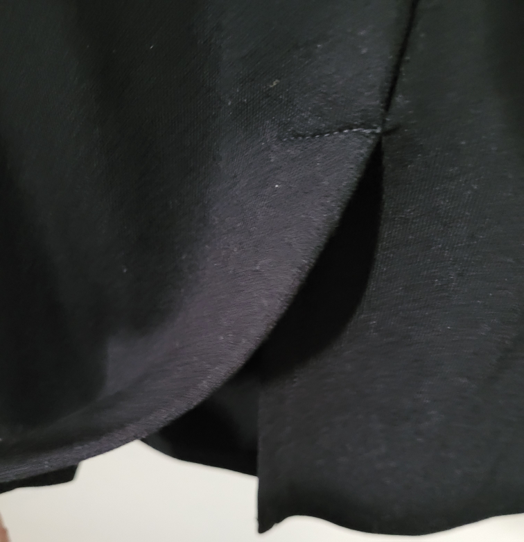 Black Dress with Faux Leather Peplum Style Detail - photo 4