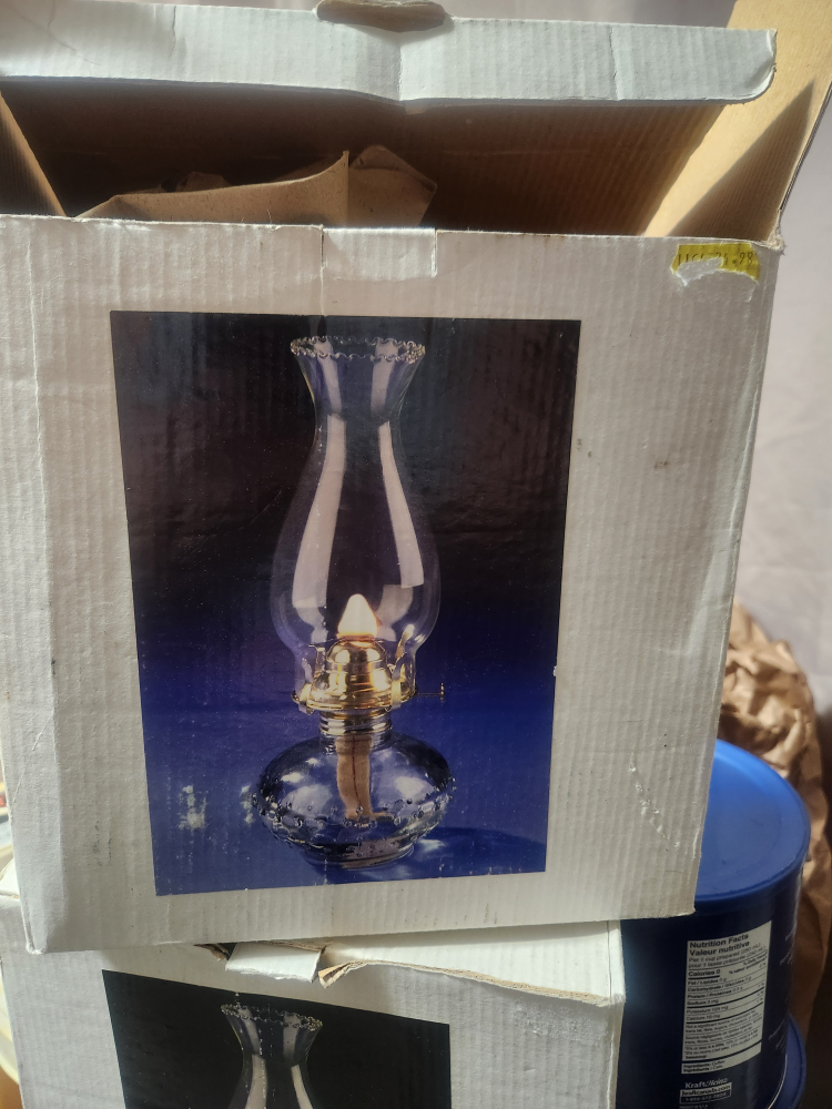 2 Vintage Hurricane Oil Lamp in Box FCFS