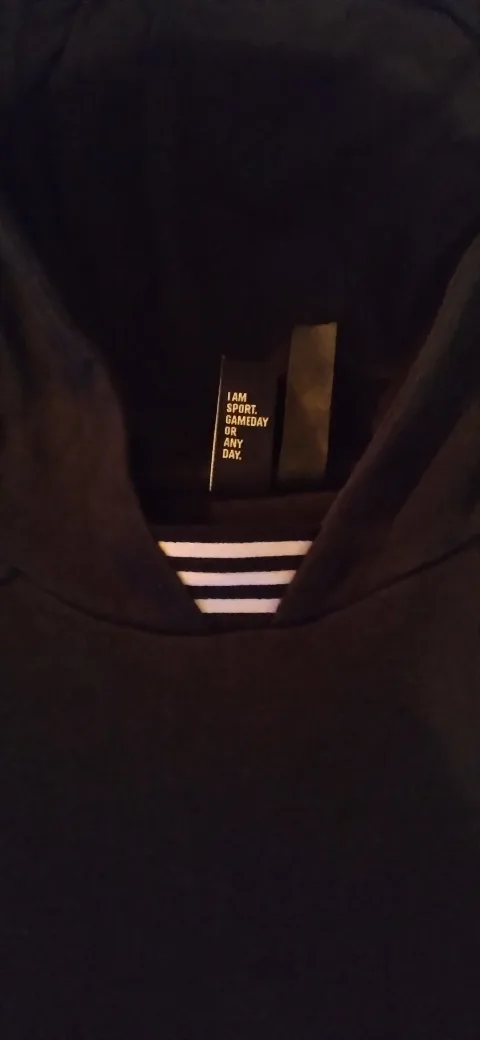 ADIDAS HOODIE - BLACK - WHITE STRIPES - ADIDAS LOGO image indicator(2)